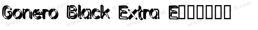 Gonero Black Extra E字体转换